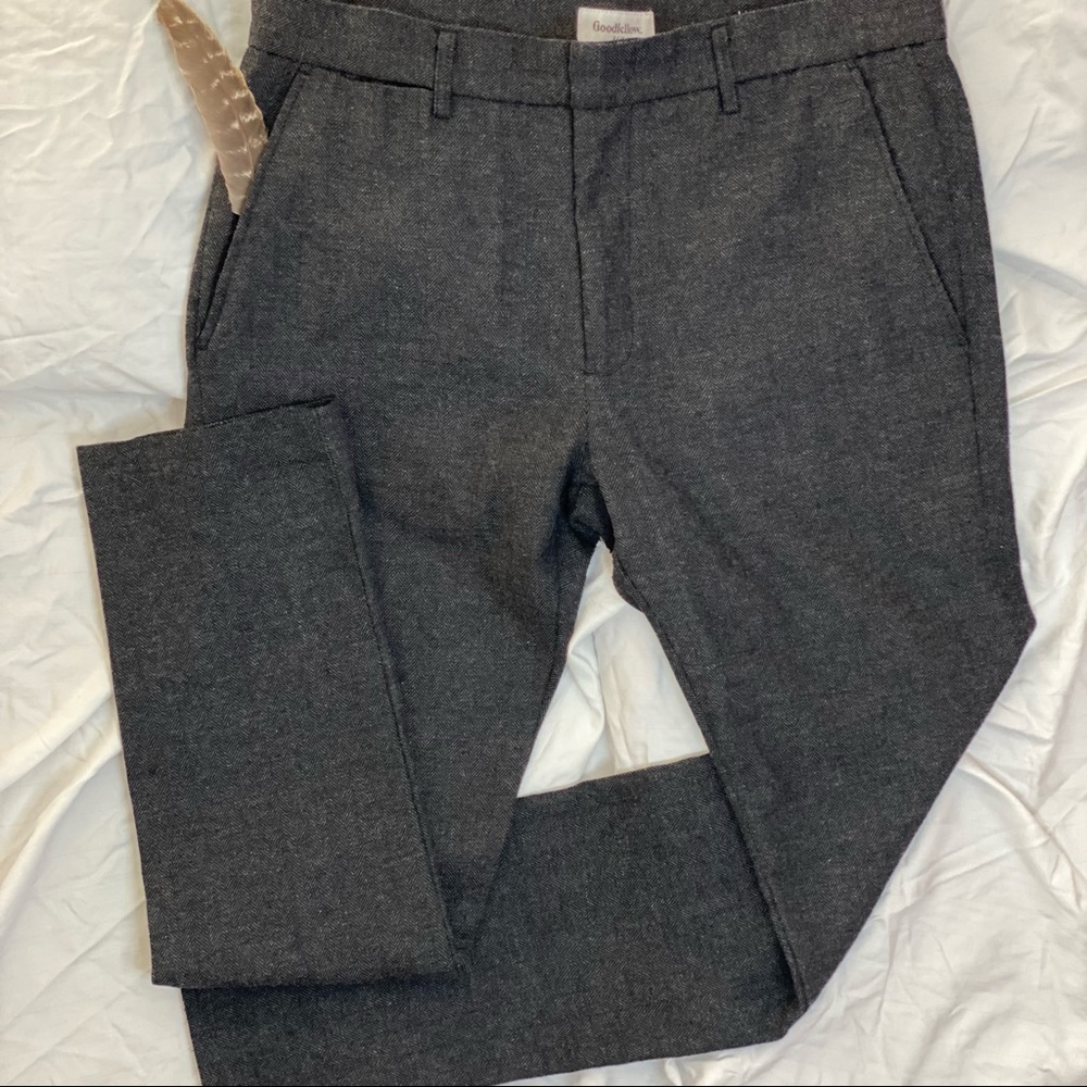 Men’s Wool Slim Fit Charcoal Trousers